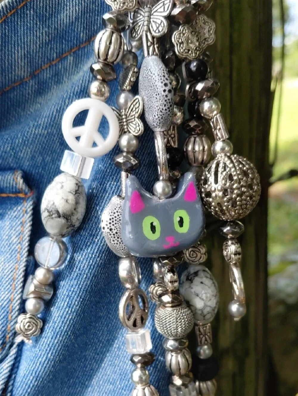Handcrafted Cat keychain